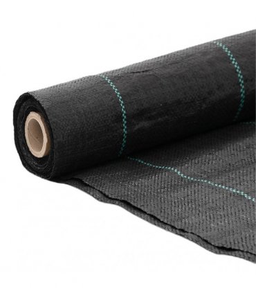 vidaXL Weed Membrane Black 1x10 m PP — Size: 1 x 10 m (100 g/m²)