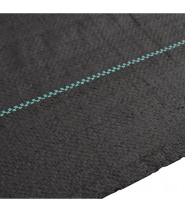 vidaXL Weed Membrane Black 2x100 m PP — Size: 2 x 100 m (100 g/m²)