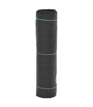 vidaXL Weed Membrane Black 0.5x100 m PP — Size: 0.5 x 100 m (100 g/m²)