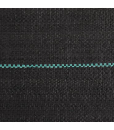 vidaXL Weed Membrane Black 0.5x100 m PP — Size: 0.5 x 100 m (100 g/m²)