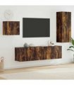 vidaXL 4 Piece TV Wall Units Smoked Oak Engineered Wood