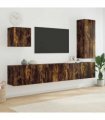 vidaXL 5 Piece TV Wall Units Smoked Oak Engineered Wood