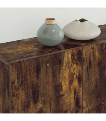 vidaXL 5 Piece TV Wall Units Smoked Oak Engineered Wood
