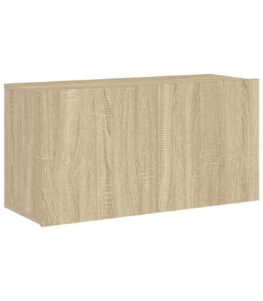 vidaXL TV Wall Unit | Sonoma oak | Engineered wood | Floating TV Wall Unit