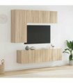 vidaXL 5 Piece TV Wall Units Sonoma Oak Engineered Wood