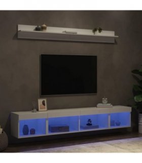 vidaXL 5 Piece TV Wall Units with LED White Engineered Wood — V0671980989