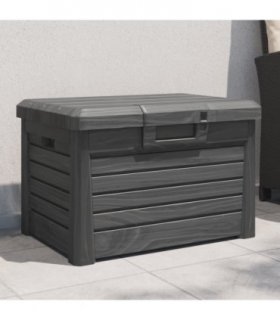 vidaXL Outdoor Cushion Box Anthracite 73x50.5x46.5 cm Polypropylene