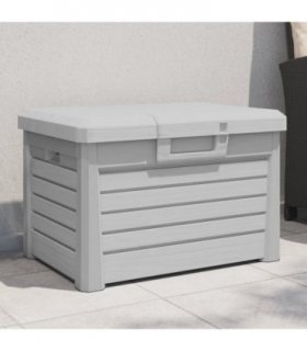 vidaXL Outdoor Cushion Box Grey 73x50.5x46.5 cm Polypropylene