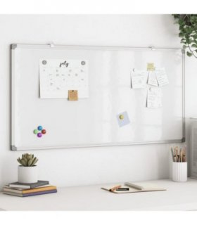vidaXL Magnetic Whiteboard 60x30x1.7 cm Aluminium — Size: 60 x 30 x 1.7 cm