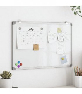 vidaXL Magnetic Whiteboard 60x40x1.7 cm Aluminium — Size: 60 x 40 x 1.7 cm