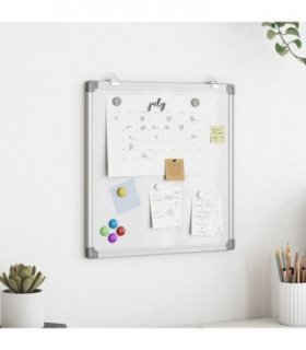 vidaXL Magnetic Whiteboard 60x60x1.7 cm Aluminium — Size: 60 x 60 x 1.7 cm