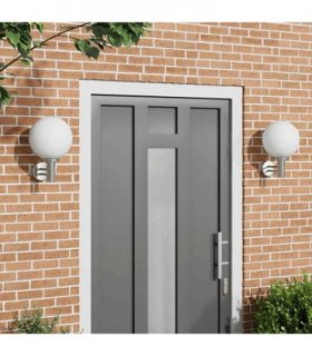 vidaXL Outdoor Wall Light 2 pcs Silver 28 x 25 x 38 cm — Model: without sensor