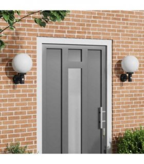 vidaXL Outdoor Wall Light 2 pcs Black 28 x 25 x 38 cm — Model: with sensor