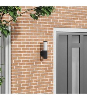 vidaXL Outdoor Wall Light Black 15 x 7.5 x 33 cm — Model: without sensor