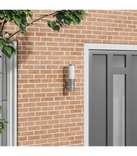 vidaXL Outdoor Wall Light Silver 15 x 7.5 x 33 cm — Model: with sensor