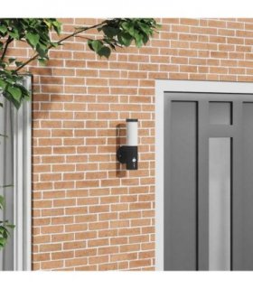 vidaXL Outdoor Wall Light Black 15 x 7.5 x 33 cm — Model: with sensor