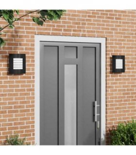 vidaXL Outdoor Wall Light 2 pcs Black 23.5 x 9 x 26 cm — Model: without sensor