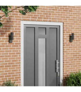 vidaXL Outdoor Wall Light 2 pcs Black 7 x 10 x 22 cm — Model: without sensor
