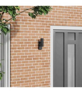 vidaXL Outdoor Wall Light Black 7 x 10 x 22 cm — Model: without sensor