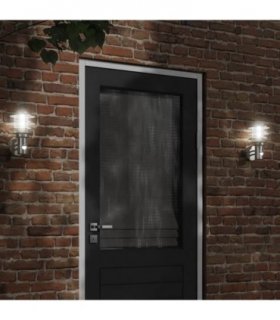 vidaXL Outdoor Wall Lights with Sensors 2pcs Silver Stainless Steel