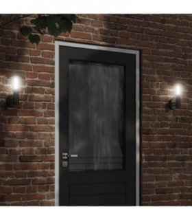 vidaXL Outdoor Wall Light Black Stainless Steel
