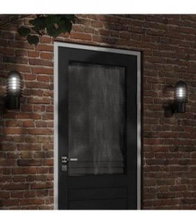 vidaXL Outdoor Wall Light Black Stainless Steel — V0671981396