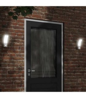 vidaXL Outdoor LED Wall Light with Sensor White Die-cast Aluminium