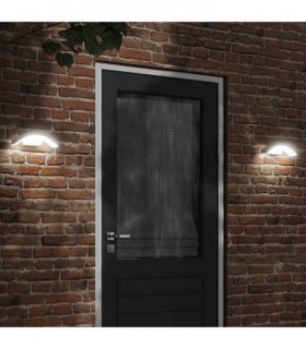 vidaXL Outdoor LED Wall Lights with Sensors 2pcs White Die-cast Aluminium