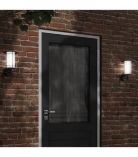 vidaXL Outdoor Wall Light Black Stainless Steel — V0671981430