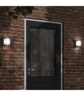 vidaXL Outdoor Wall Light Black Stainless Steel — V0671981436