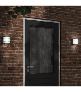 vidaXL Outdoor Wall Lights 2pcs Black Stainless Steel — V0671981439
