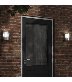 vidaXL Outdoor Wall Lights with Sensors 2pcs Silver Stainless Steel — V0671981440