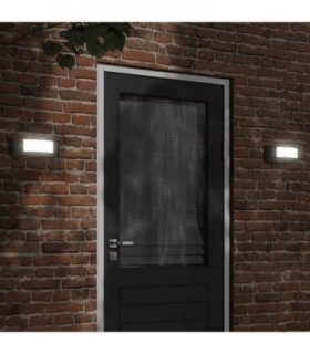vidaXL Outdoor Wall Lights 2pcs Black Stainless Steel — V0671981441