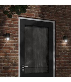 vidaXL Outdoor Wall Light Black Die-cast Aluminium — Size: 7.5 x 10.5 x 13.5 cm