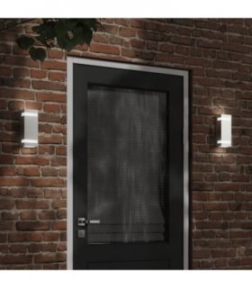 vidaXL Outdoor Wall Lights 2pcs Silver Stainless Steel — V0671981449
