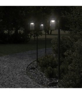 vidaXL Outdoor Floor Lamp Black 100 cm Stainless Steel