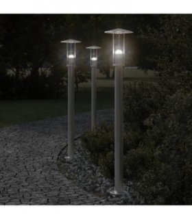 vidaXL Outdoor Floor Lamp Silver 100 cm Stainless Steel
