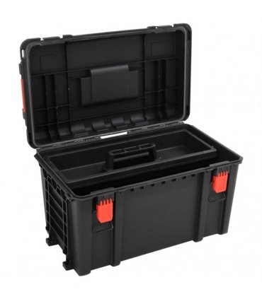 vidaXL Portable Flight Case Black 57x35x32.5 cm PP — Size: 57 x 35 x 32.5 cm