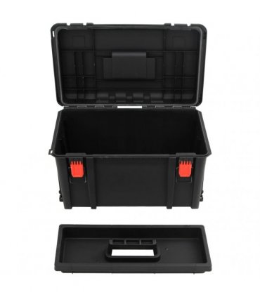 vidaXL Portable Flight Case Black 57x35x32.5 cm PP — Size: 57 x 35 x 32.5 cm