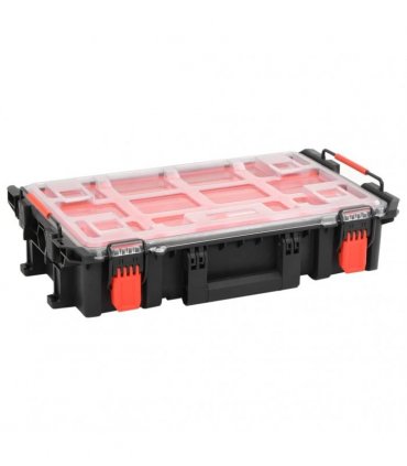 vidaXL Portable Flight Case Black 55.5x34.5x13.5 cm PP — Size: 55.5 x 34.5 x 13.5 cm