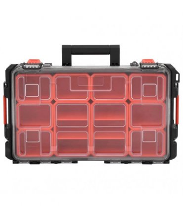 vidaXL Portable Flight Case Black 55.5x34.5x13.5 cm PP — Size: 55.5 x 34.5 x 13.5 cm