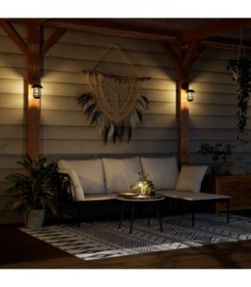 vidaXL Solar Outdoor Wall Lanterns 2 pcs White