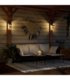 vidaXL Solar Outdoor Wall Lanterns 4 pcs White