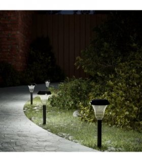 vidaXL Solar Pathway Lights with Ground Spikes 12 pcs White — Model: model 4