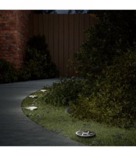 vidaXL Solar Ground Lights with Ground Spikes Outdoor 12 pcs Warm White — Model: model 3