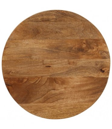 vidaXL Table Top Ø 50x3.8 cm Round Solid Wood Mango — Colour: mango wood(oak finish), Size: 50 cm