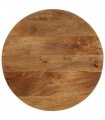 vidaXL Table Top Ø 50x3.8 cm Round Solid Wood Mango — Colour: mango wood(oak finish), Size: 50 cm