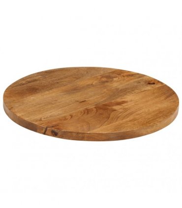 vidaXL Table Top Ø 50x3.8 cm Round Solid Wood Mango — Colour: mango wood(oak finish), Size: 50 cm