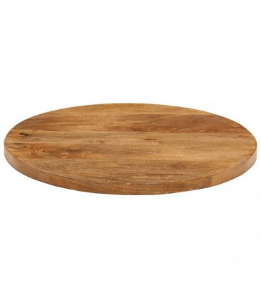 vidaXL Table Top Ø 50x3.8 cm Round Solid Wood Mango — Colour: mango wood(oak finish), Size: 50 cm