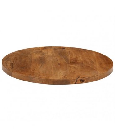 vidaXL Table Top Ø 50x3.8 cm Round Solid Wood Mango — Colour: mango wood(oak finish), Size: 50 cm